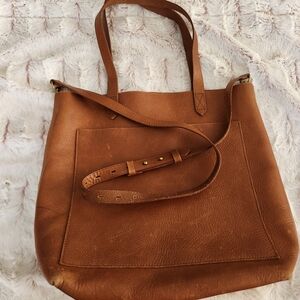 Madewell Rich Tan Leather Tote